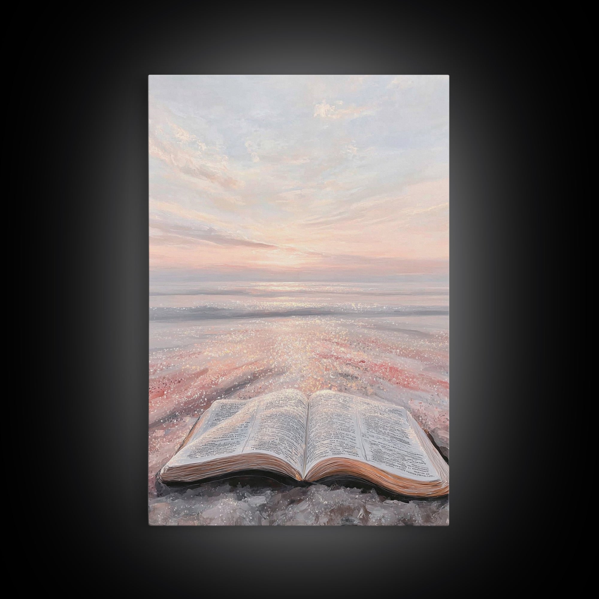 Sunrise Scripture – Framed Canvas Print – Christian Wall Art – Christian Art Canvas – Christian Art Print – Modern Christian Art – Christia