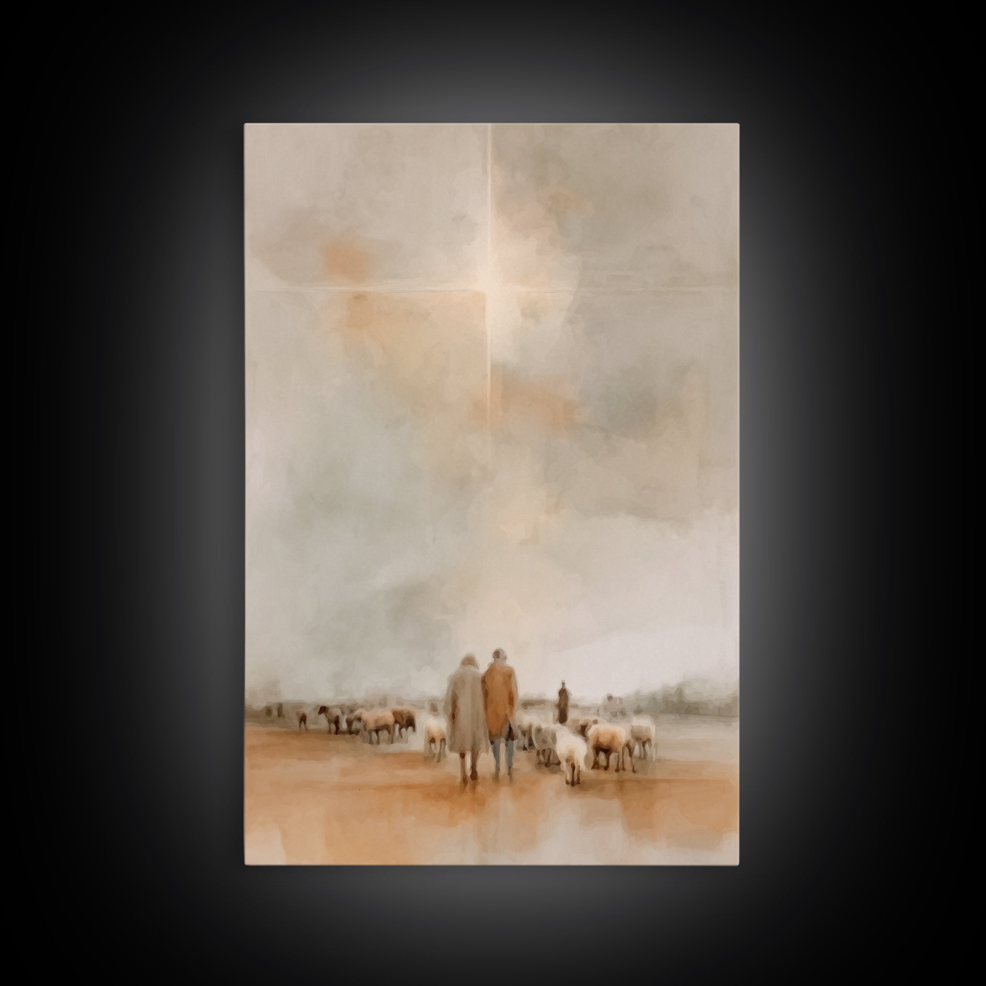 Star Of Hope | Framed Canvas Print | Christian Art Canvas | Christmas Wall Art | Modern Christian Art | Christian Christmas Art