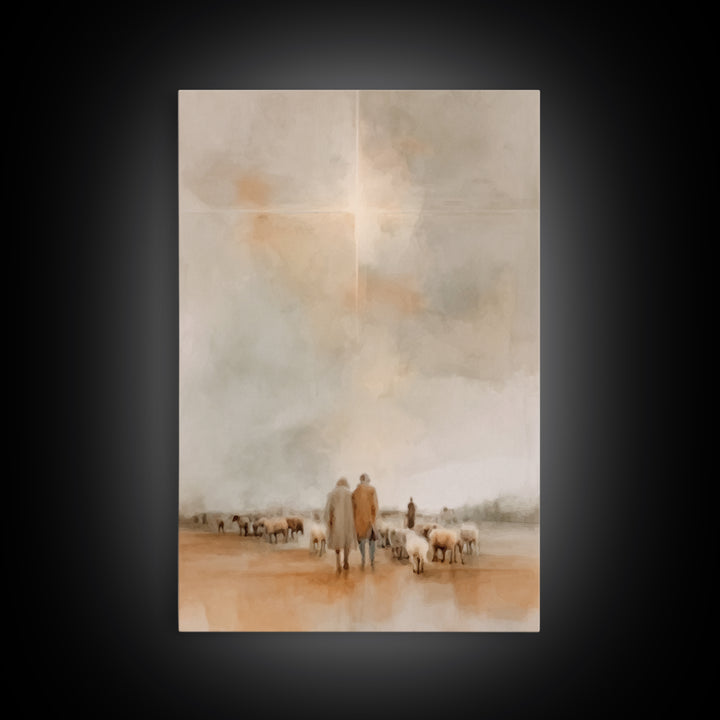 Star Of Hope | Framed Canvas Print | Christian Art Canvas | Christmas Wall Art | Modern Christian Art | Christian Christmas Art