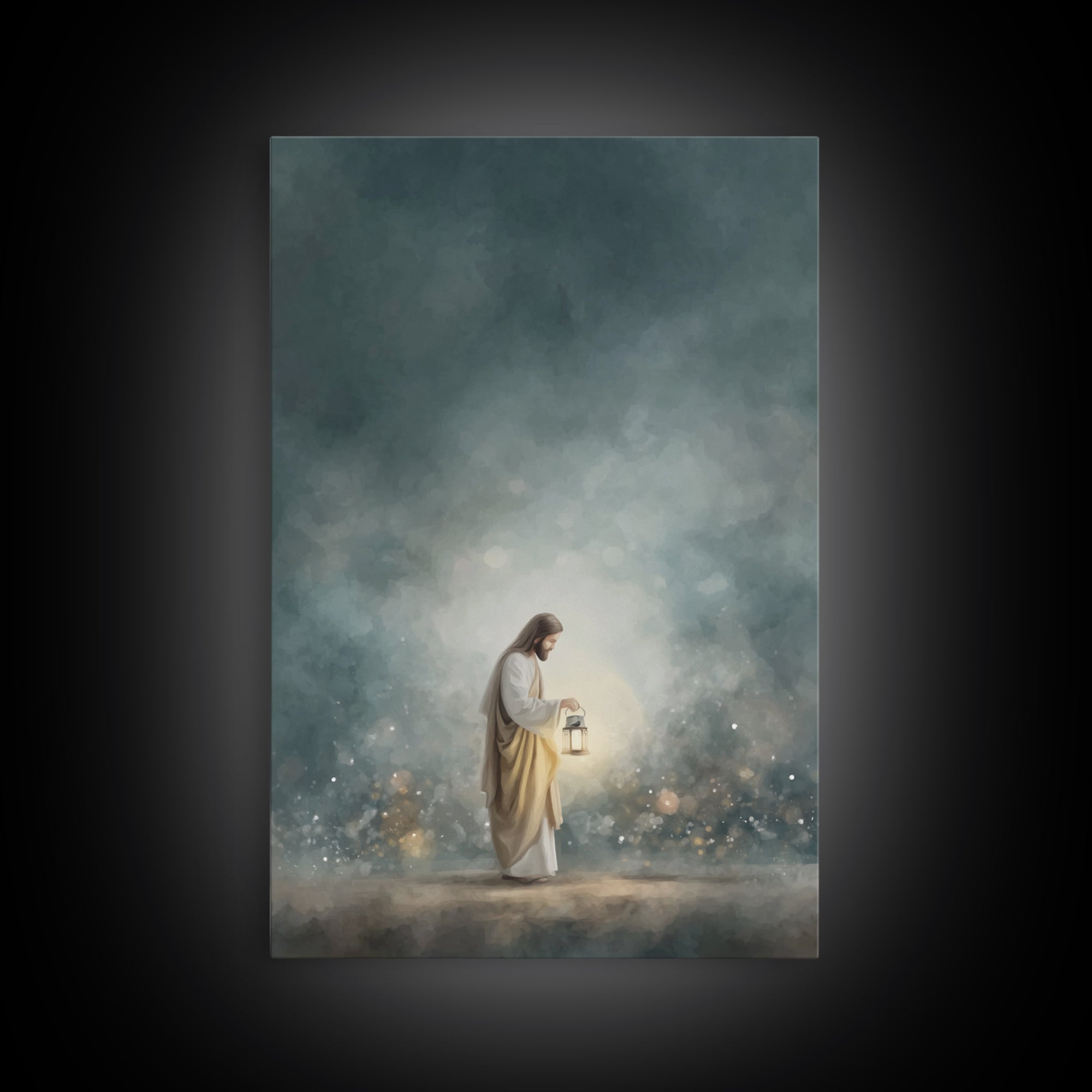 Light Of Mercy – Framed Canvas Print – Christian Wall Art – Jesus Painting – Christian Art Canvas – Modern Christian Art – Christian Christ