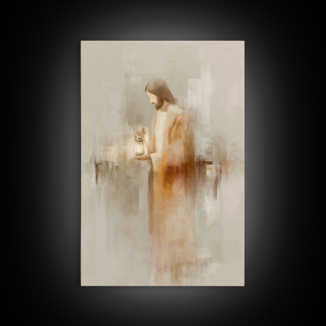 Radiant Mercy – Framed Canvas Print – Christian Wall Art – Jesus Painting – Christian Art Canvas – Modern Christian Art – Christian Christm