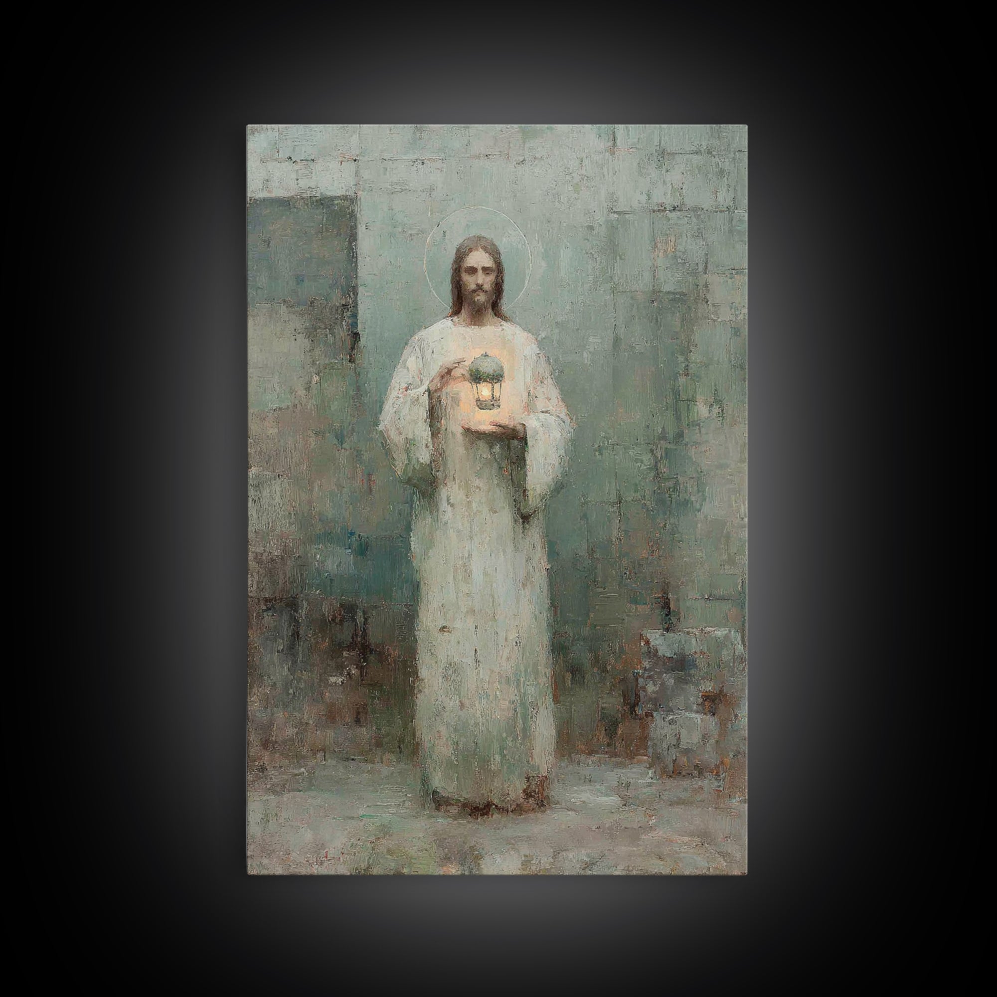 Holy Illumination – Framed Canvas Print – Christian Wall Art – Christian Art Canvas – Jesus Painting – Vintage Christian Art – Christian Ar