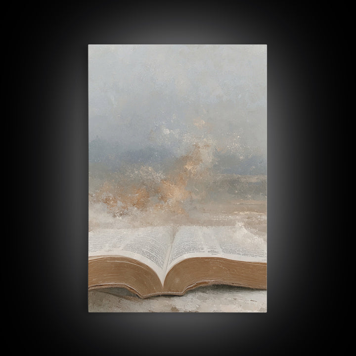 Light Of Scripture – Framed Canvas Print – Christian Wall Art – Christian Art Canvas – Jesus Painting – Christian Decor – Christmas Art