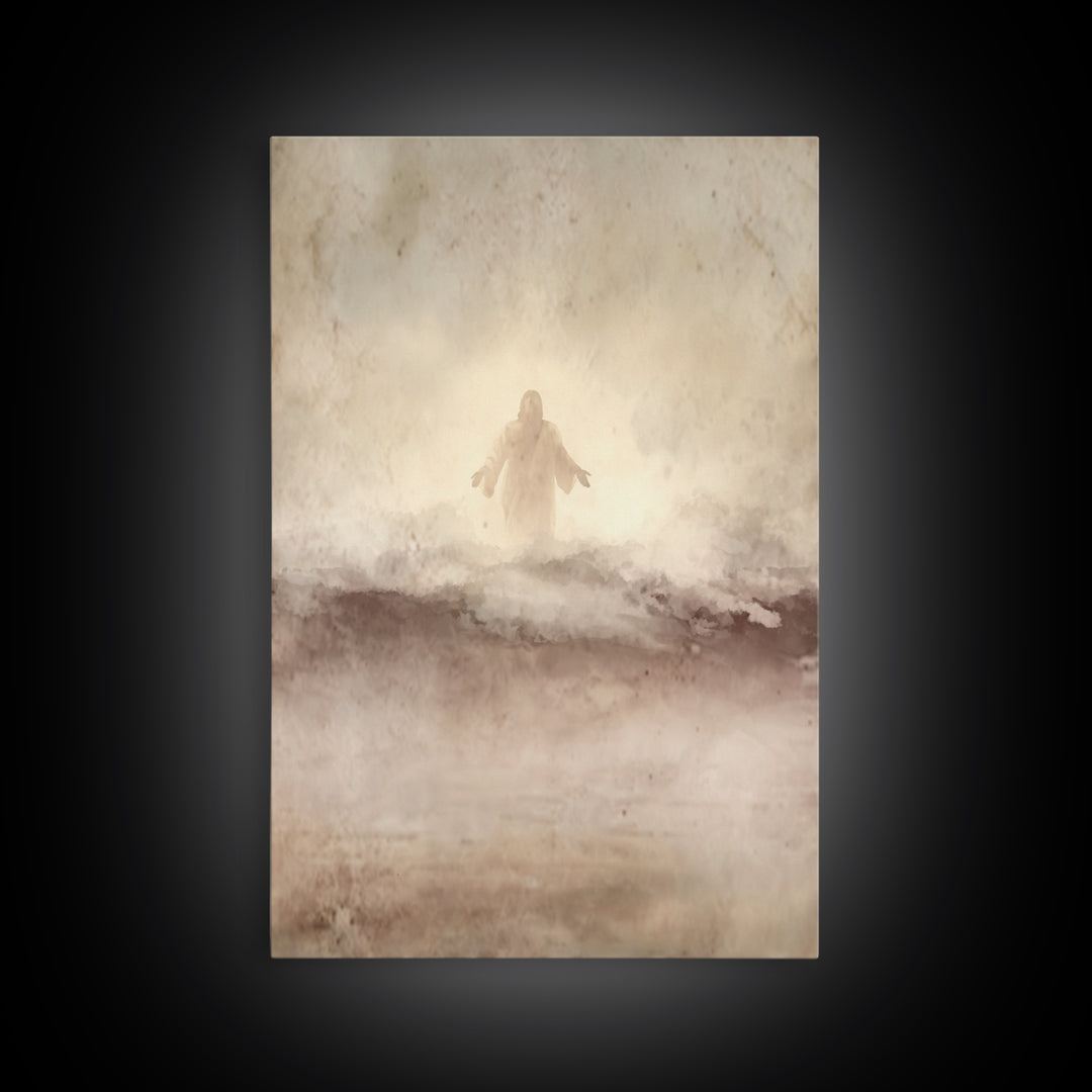 Eternal Presence – Framed Canvas Print – Christian Wall Art – Christian Art Canvas – Jesus Painting – Minimalist Christian Art – Christian