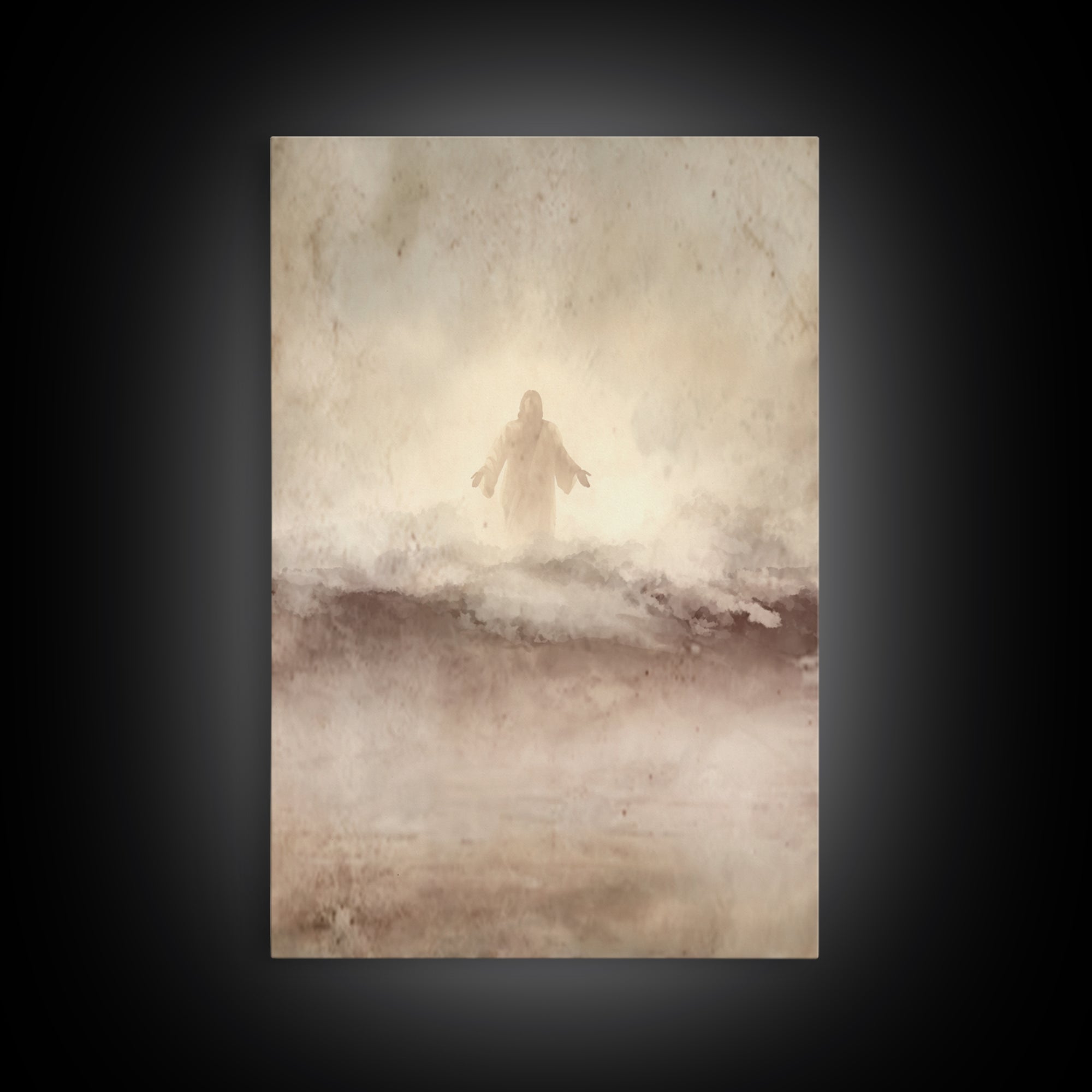 Eternal Presence – Framed Canvas Print – Christian Wall Art – Christian Art Canvas – Jesus Painting – Minimalist Christian Art – Christian