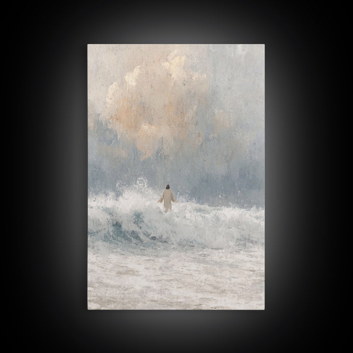 Harbor Of Faith | Framed Canvas Print | Christian Art Gift | Christian Canvas Wall Art | Jesus Paintings | Subtle Christian Paintings | Chr