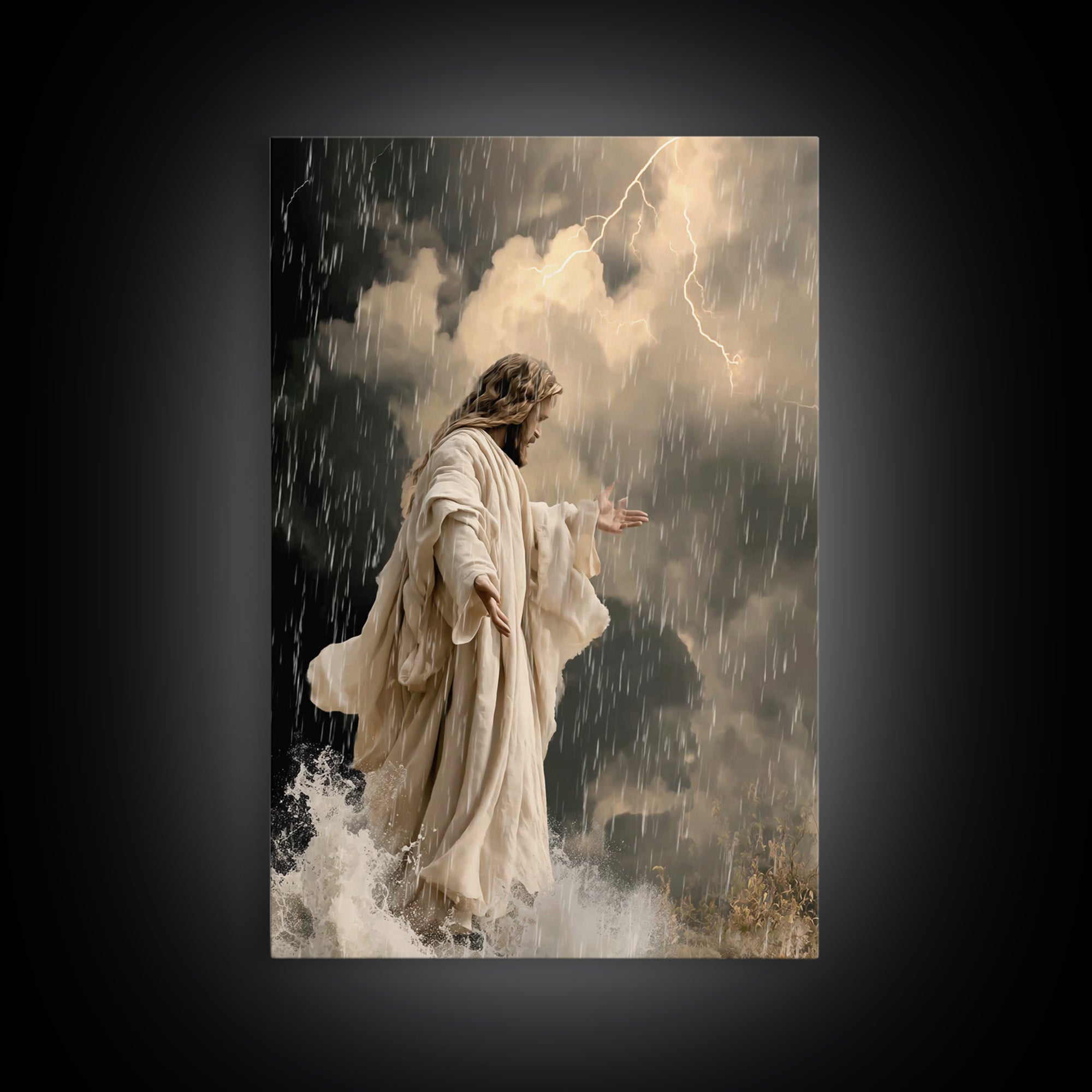 Veil Of Radiance – Framed Canvas Print – Jesus Painting Canvas – Christian Art – Vintage Christian Art – Christian Wall Art – Christian Chr