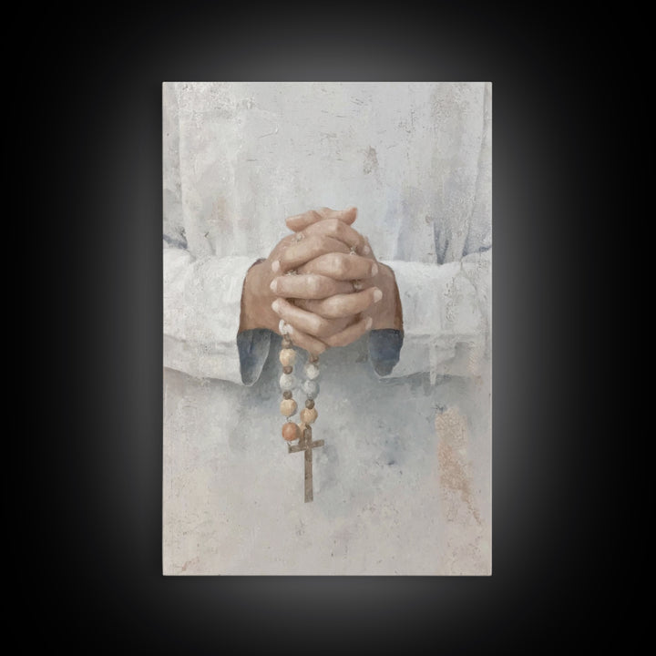 Prayer Of Grace – Framed Canvas Print – Christian Art Canvas – Christian Wall Art – Christian Painting – Christian Christmas Art – Christia