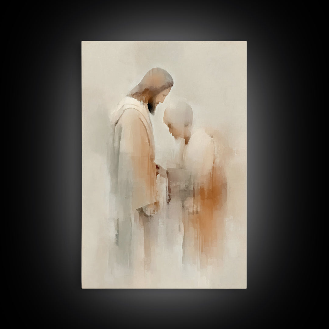 Graceful Blessing – Framed Canvas Print – Christian Wall Art – Christian Art Canvas – Jesus Painting – Christian Decor – Christian Art Prin