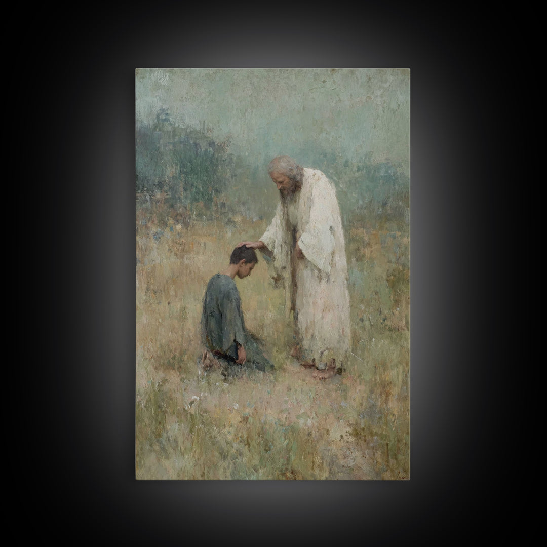 Field of Mercy – Framed Canvas Print – Christian Art Canvas – Christian Gift Ideas – Jesus Painting – Christian Wall Art – Christian Decor