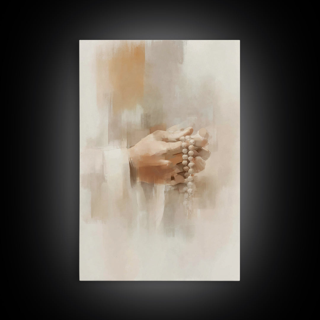 Heavenly Petition – Framed Canvas Print – Christian Art Canvas – Christian Wall Art – Christian Painting – Christian Decor – Christmas Chri