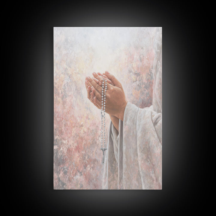 Sacred Offering – Framed Canvas Print – Christian Wall Art – Christian Art Canvas – Christian Painting – Christmas Art – Christian Decor