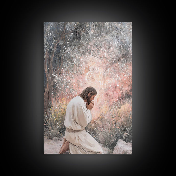 Radiant Petition – Framed Canvas Print – Christian Painting – Christian Art Canvas – Large Christian Art – Jesus Wall Art – Christian Gift