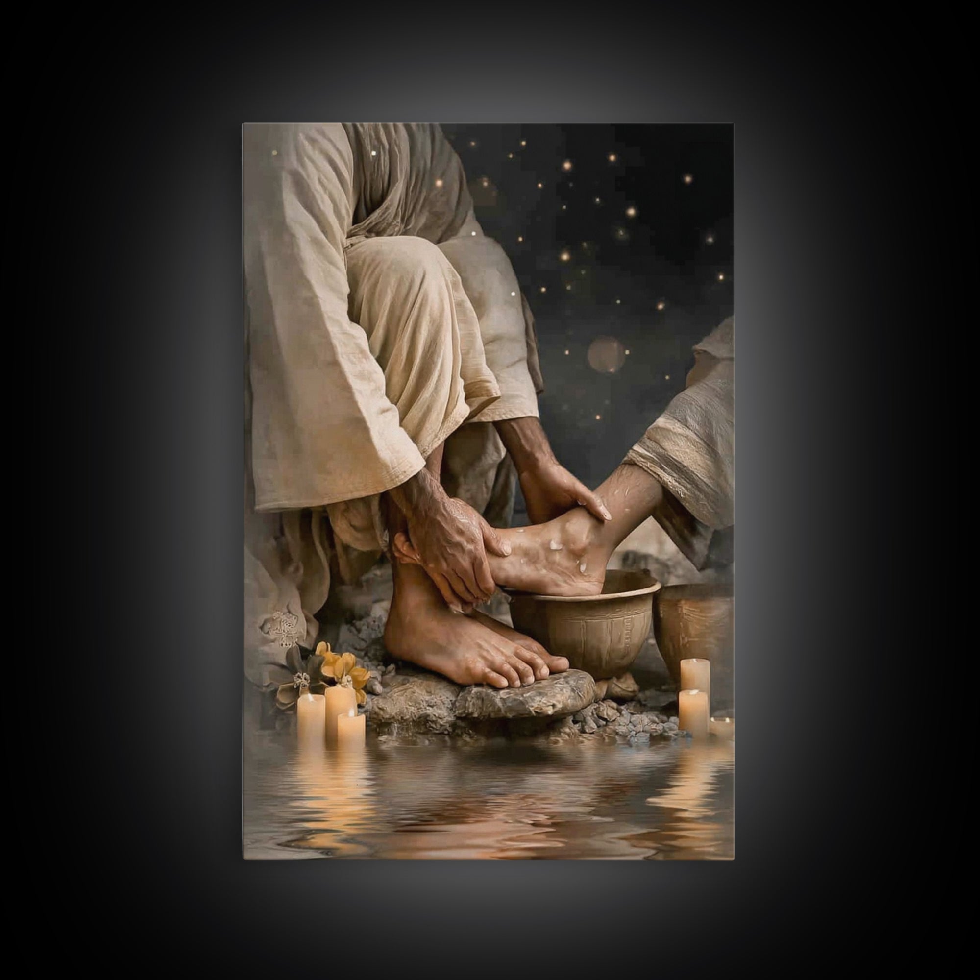 Radiant Intercession – Framed Canvas Print – Christian Wall Art – Christian Art Canvas – Christian Painting – Christian Christmas Art – Chr