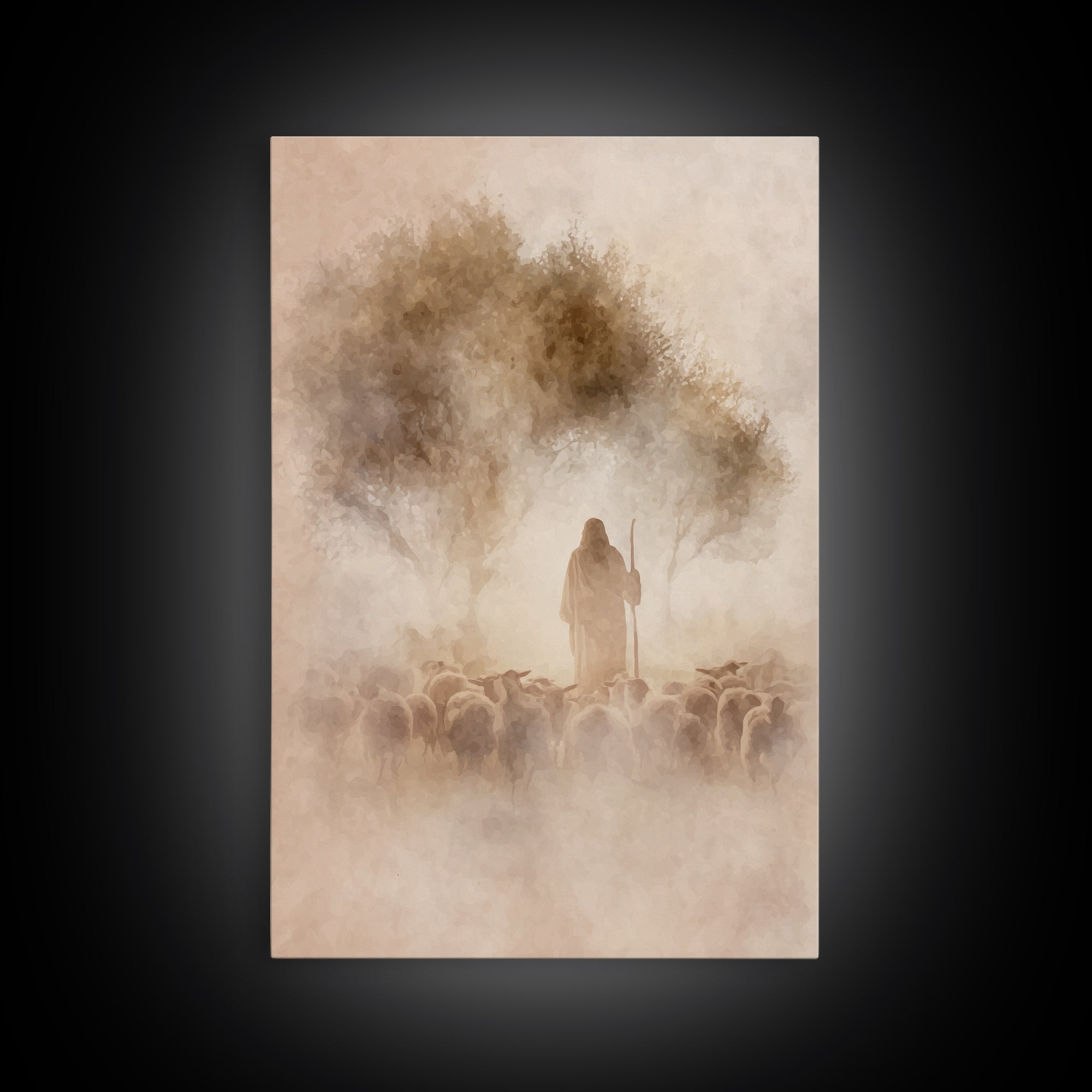 Gardens Of Mercy – Framed Canvas Print – Jesus Painting – Christian Wall Art – Christian Art Canvas – Christian Christmas Art – Christian D