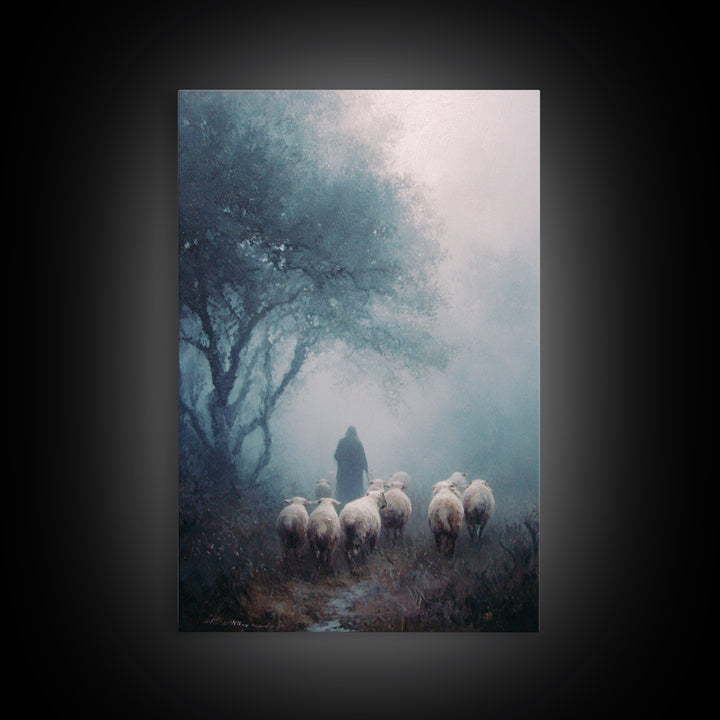 Dawn Of Compassion – Framed Canvas Print – Christian Art Canvas – Jesus Painting – Christian Wall Art – Christmas Art – Christian Christmas