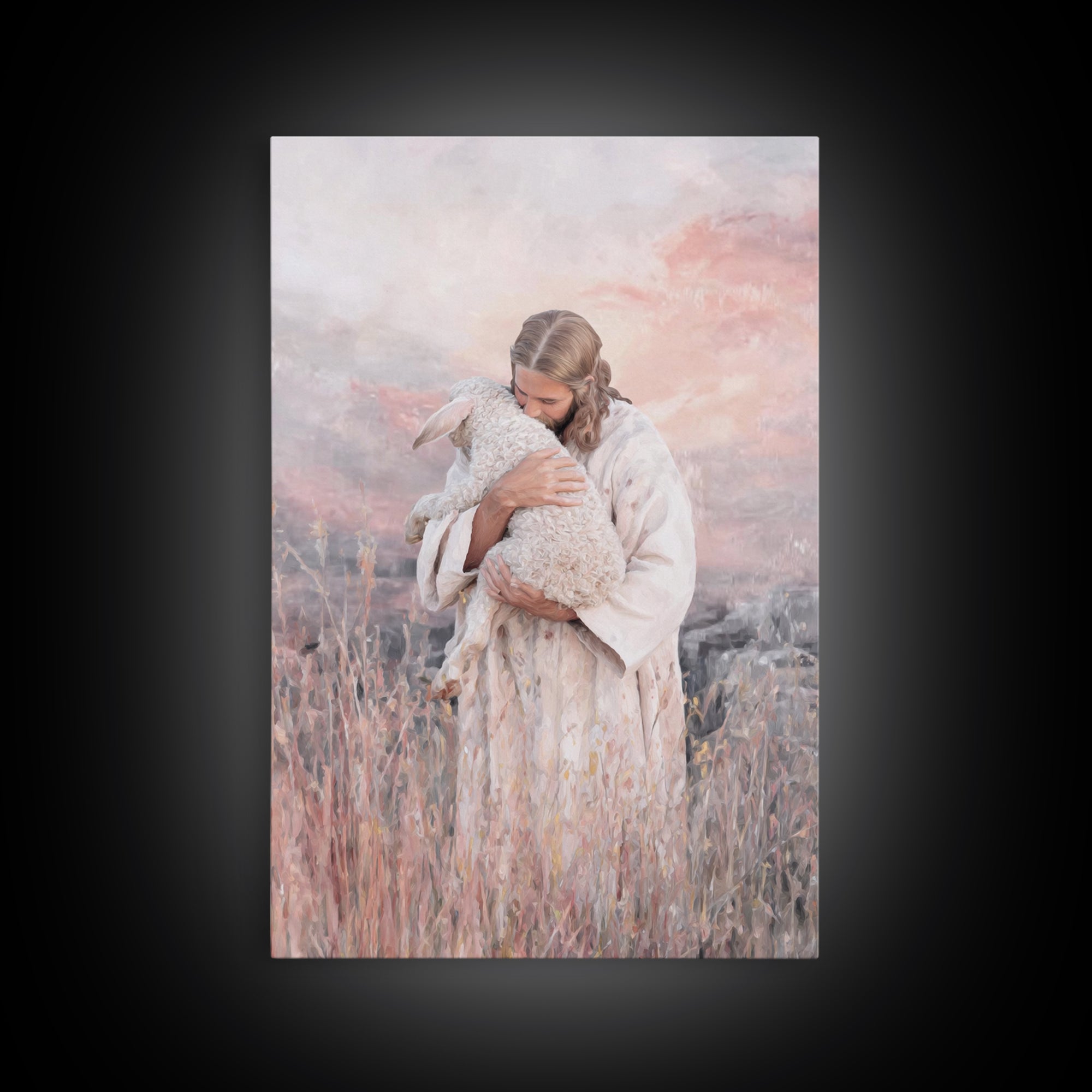 Harbor Of Tenderness – Framed Canvas Print – Christian Christmas Art – Jesus Painting – Christian Art Canvas – Christian Wall Art – Modern