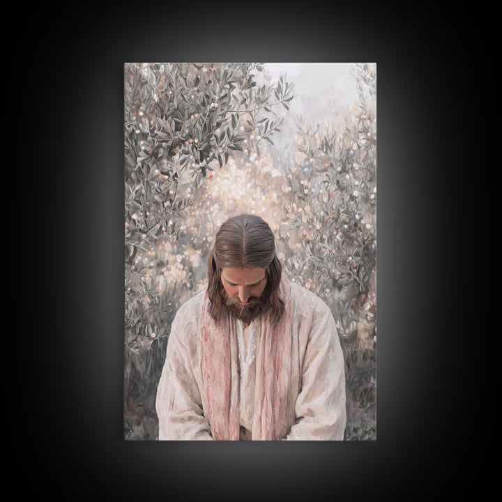 Risen Light Path, Framed Canvas Print, Christian Christmas Art, Jesus Painting, Christian Wall Art, Christmas Art Prints, Christian Art Can