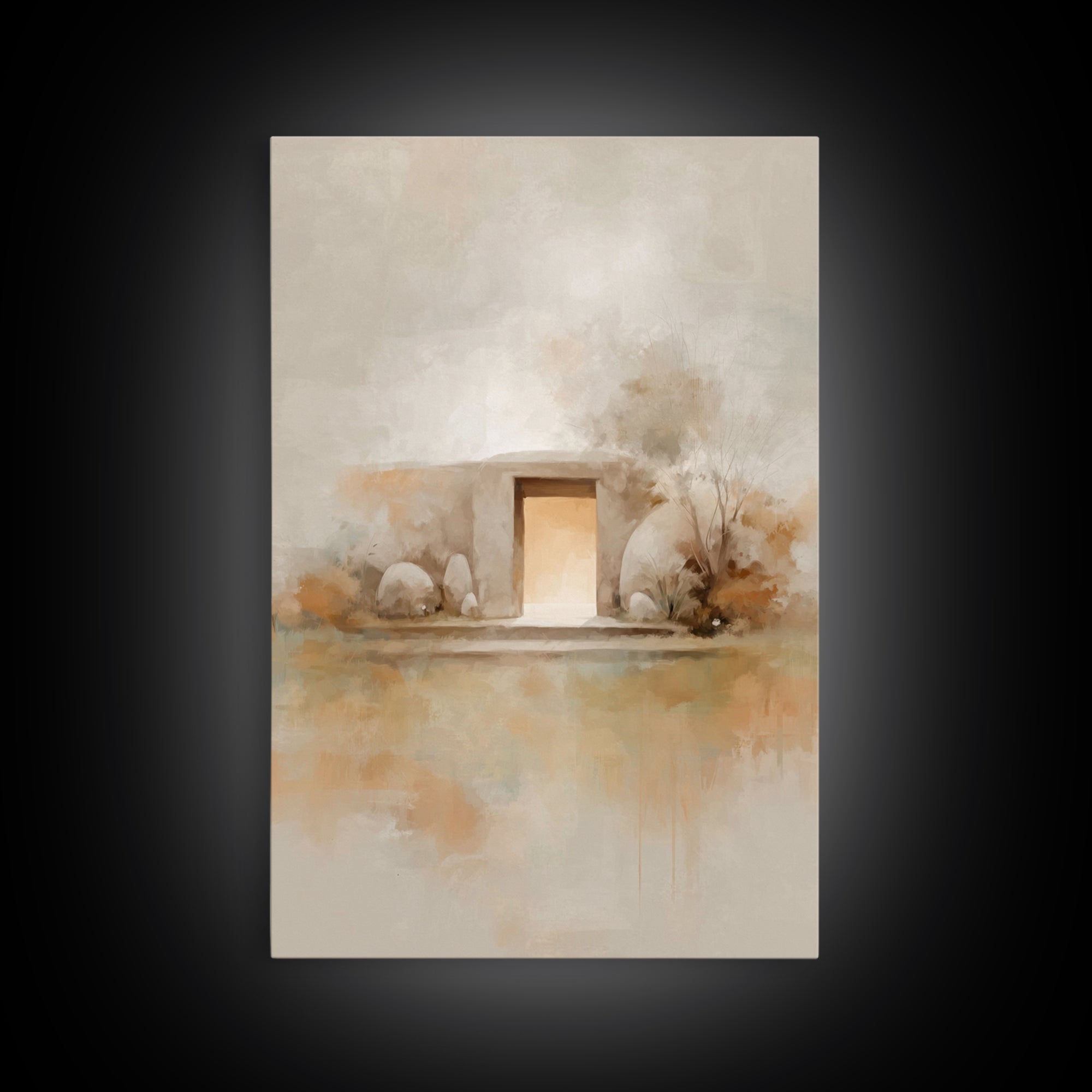 Light Of Renewal | Framed Canvas Print | Christian Art Canvas | Christian Wall Art | Christian Gift | Jesus Painting | Modern Christian Art
