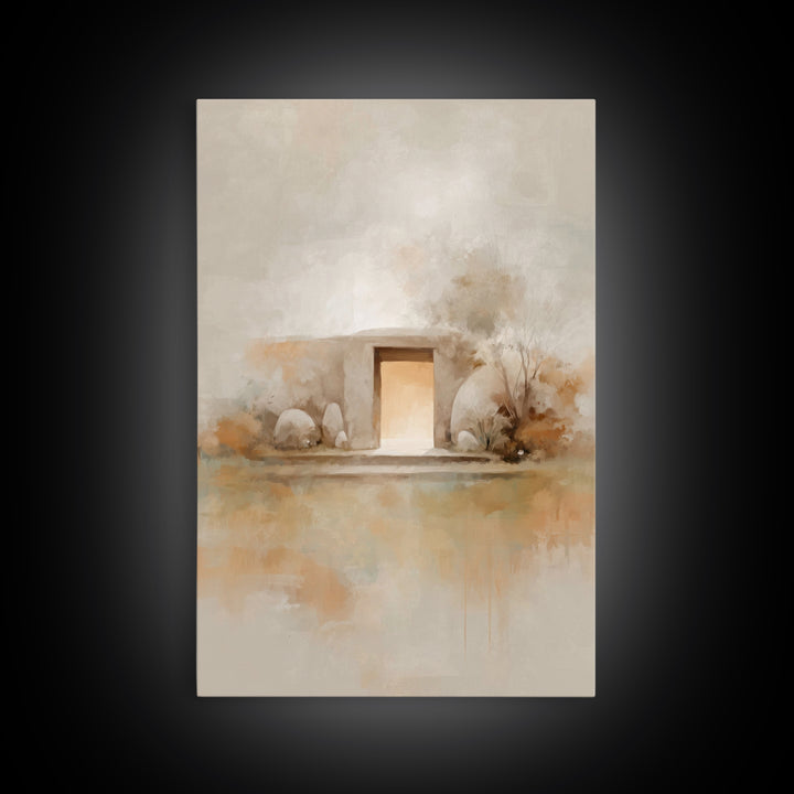 Light Of Renewal | Framed Canvas Print | Christian Art Canvas | Christian Wall Art | Christian Gift | Jesus Painting | Modern Christian Art