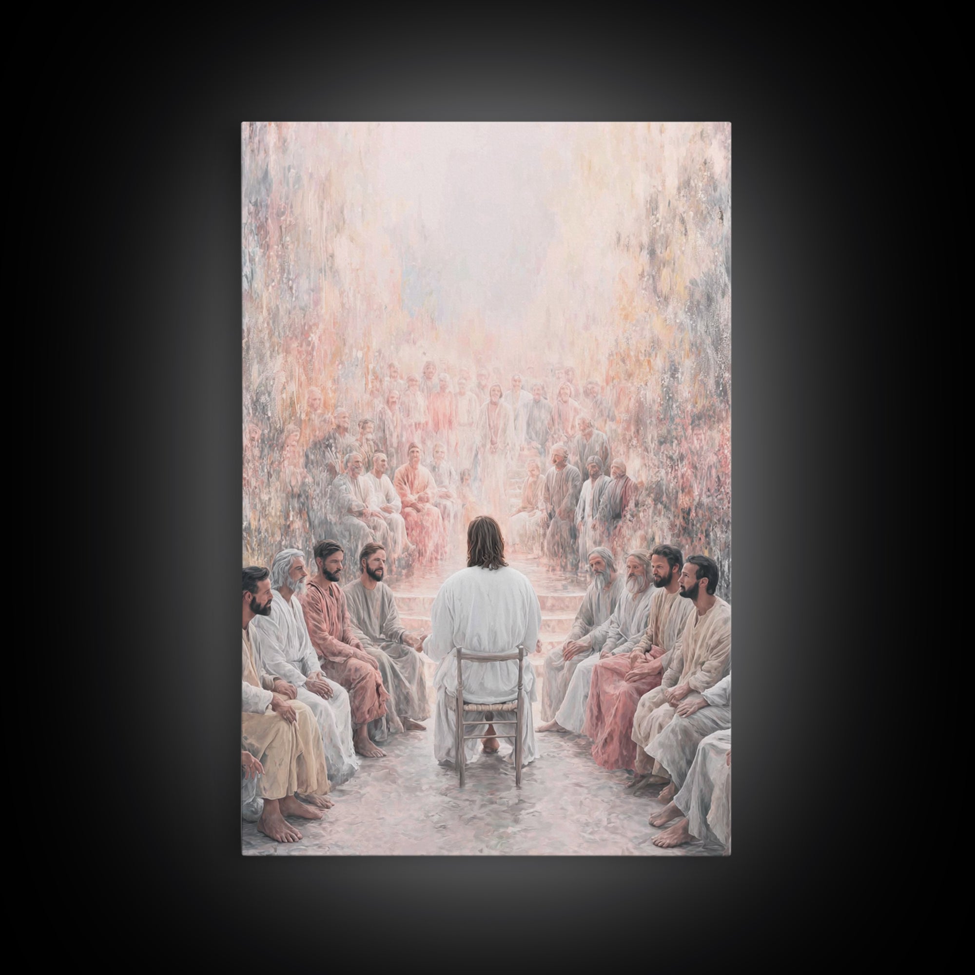 Heavenly Gathering – Framed Canvas Print – Christian Wall Art – Christian Art Canvas – Jesus Painting – Christian Art – Christian Gift Idea