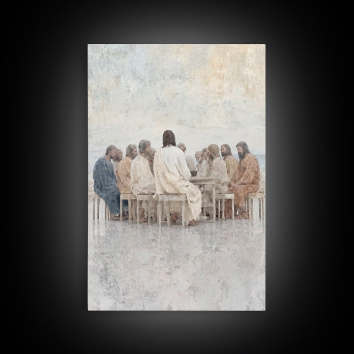 Circle Of Teaching, Framed Canvas Print, Christian Art Canvas, Jesus Painting, Christian Wall Art, Modern Christian Art, Christian Gift