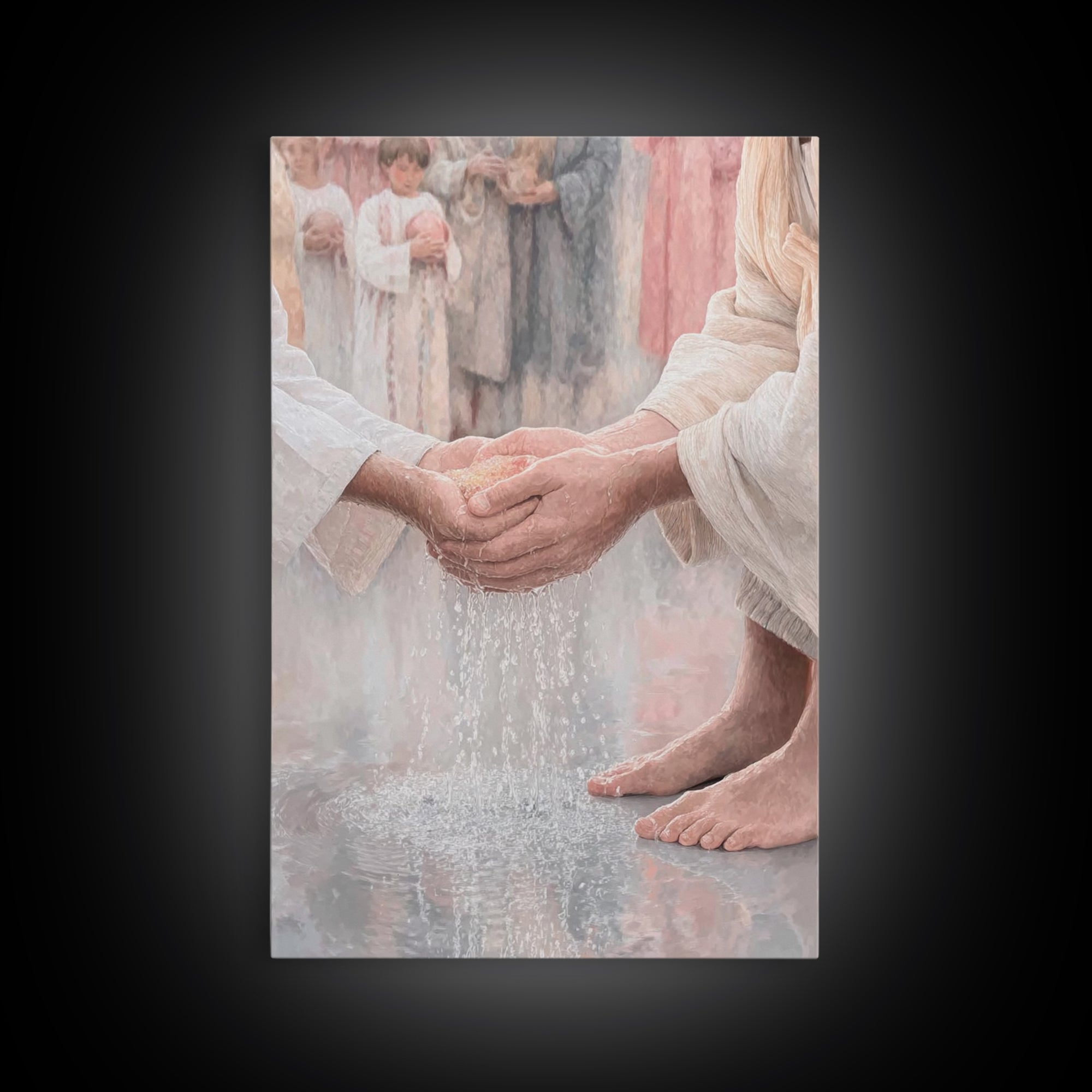 Living Waters Hope – Framed Canvas Print – Christian Wall Art – Christian Art Canvas – Christian Painting – Christian Christmas Art – Chris