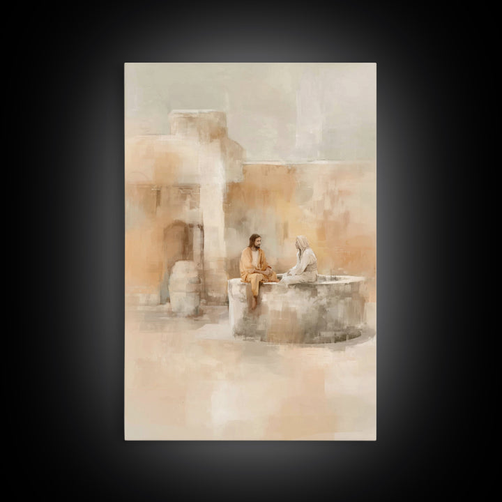 Desert Well Grace, Framed Canvas Print, Jesus Painting, Christian Wall Art, Christian Art Canvas, Christian Art, Christian Gift Ideas
