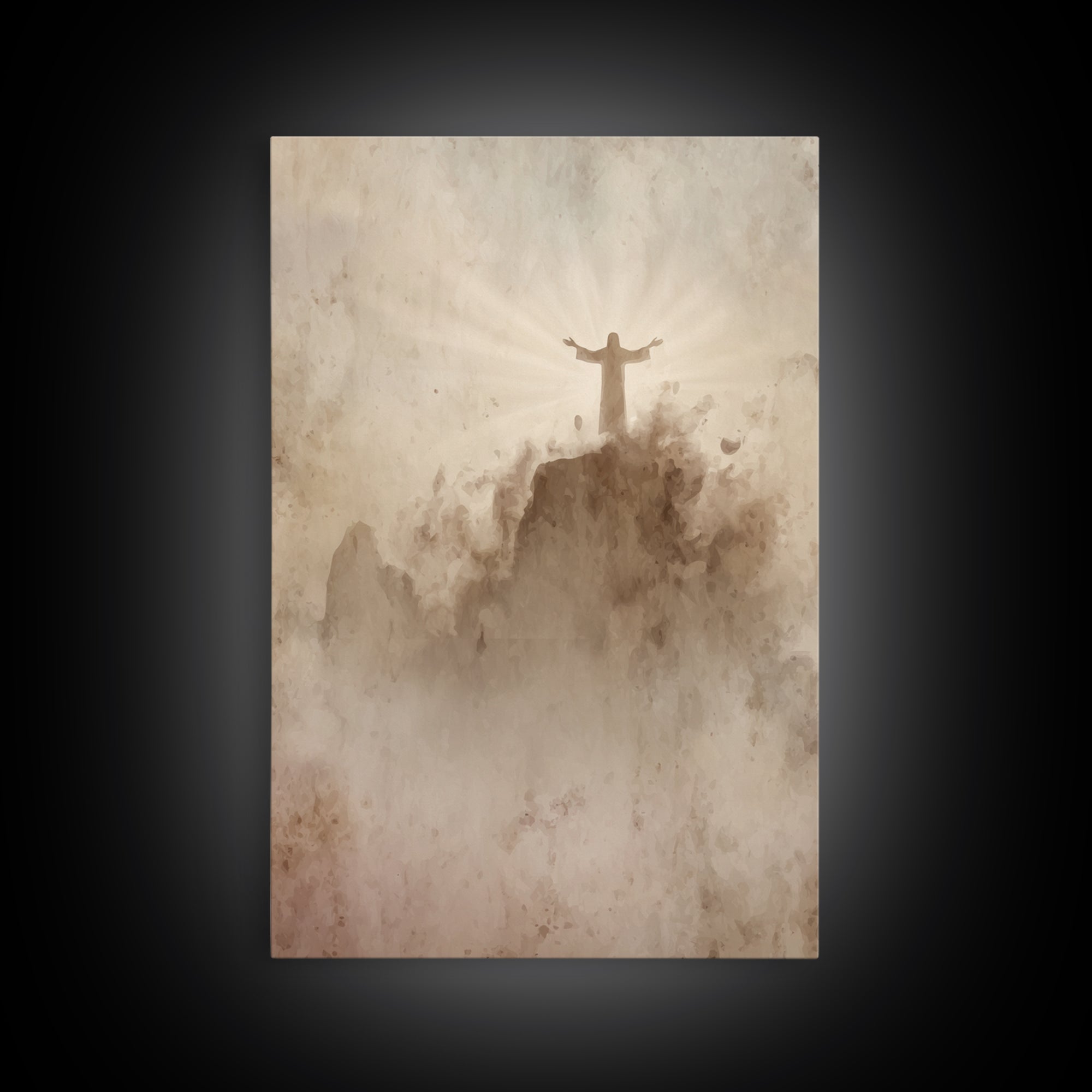 Radiant Mountain Blessing – Framed Canvas Print – Christian Wall Art – Christian Art Canvas – Jesus Painting – Christian Art – Christian De
