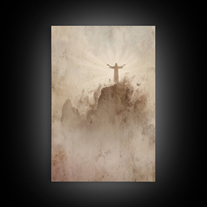 Radiant Mountain Blessing – Framed Canvas Print – Christian Wall Art – Christian Art Canvas – Jesus Painting – Christian Art – Christian De
