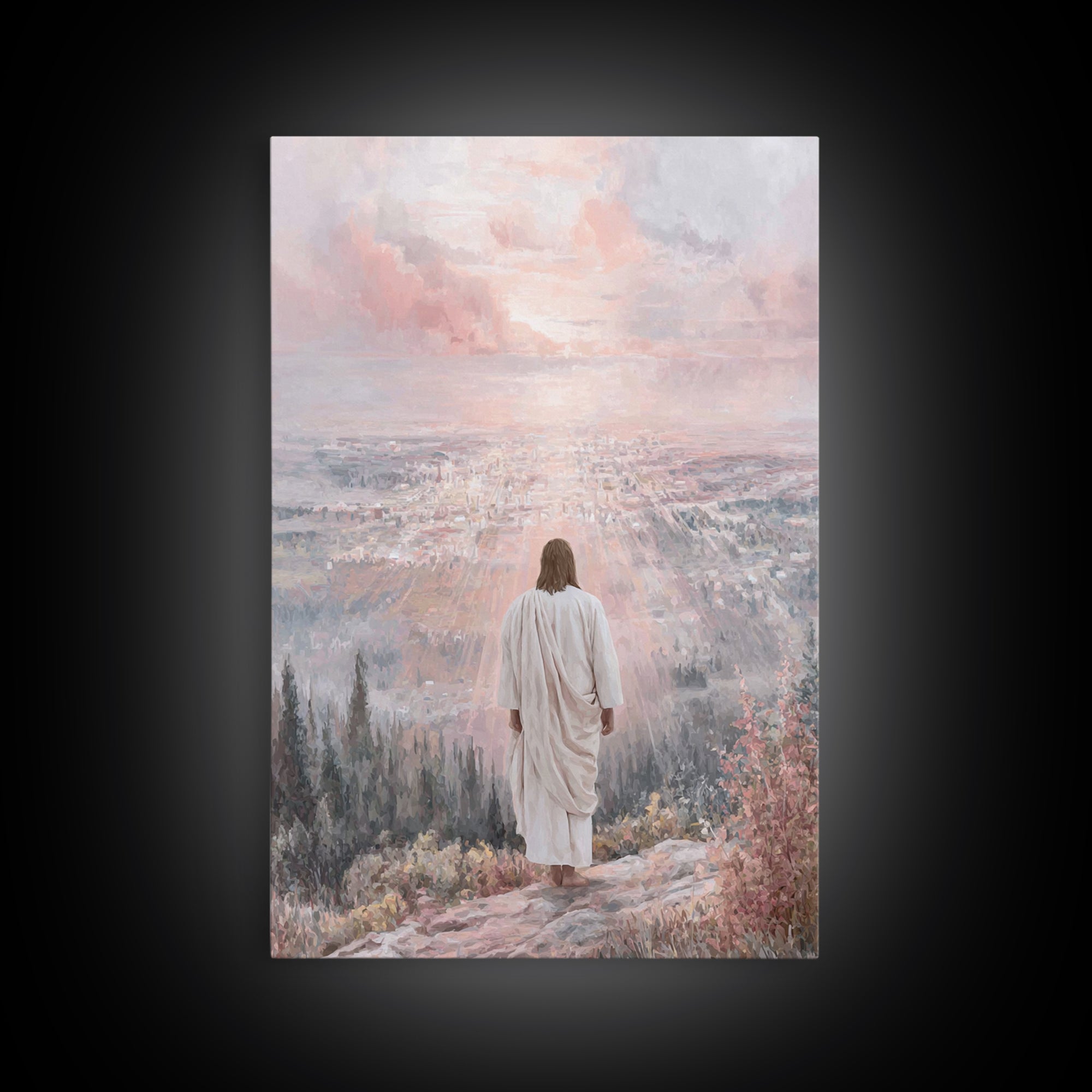 City Of Dawn – Framed Canvas Print – Christian Wall Art – Christian Art Canvas – Jesus Painting – Christian Art – Christian Decor – Christi