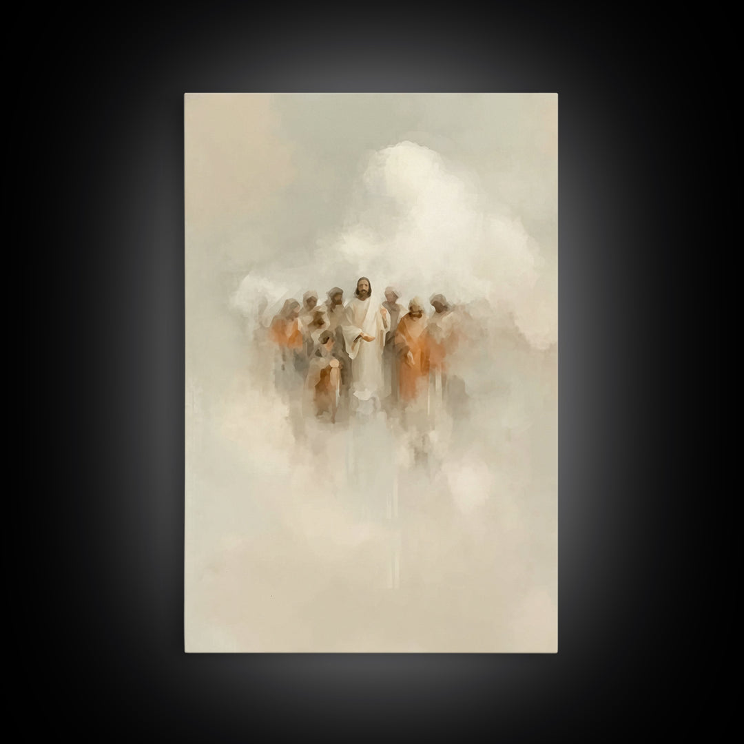 Crowned In Clouds – Framed Canvas Print – Christian Wall Art – Christian Art Canvas – Jesus Painting – Christian Art – Christian Decor – Ch