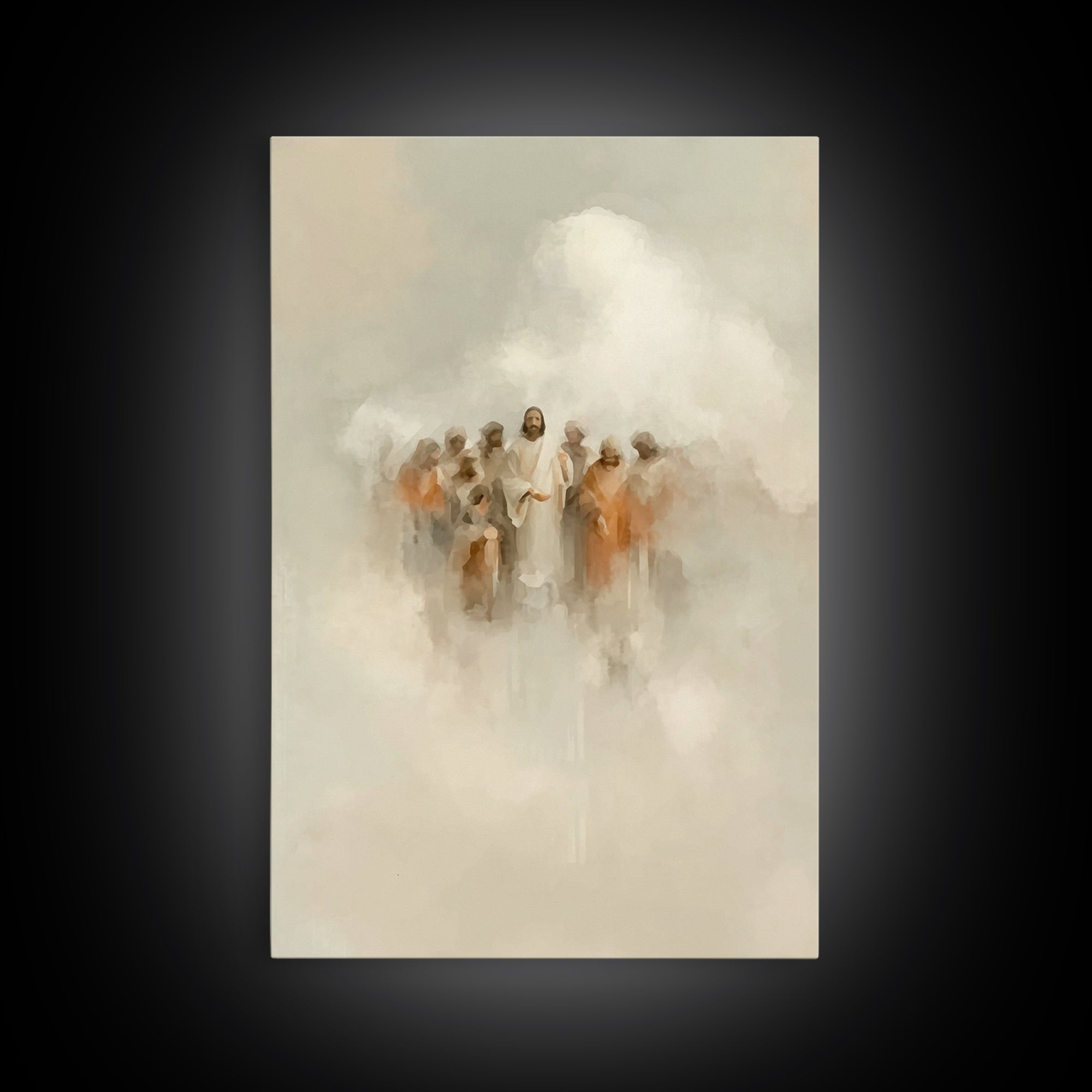 Crowned In Clouds – Framed Canvas Print – Christian Wall Art – Christian Art Canvas – Jesus Painting – Christian Art – Christian Decor – Ch