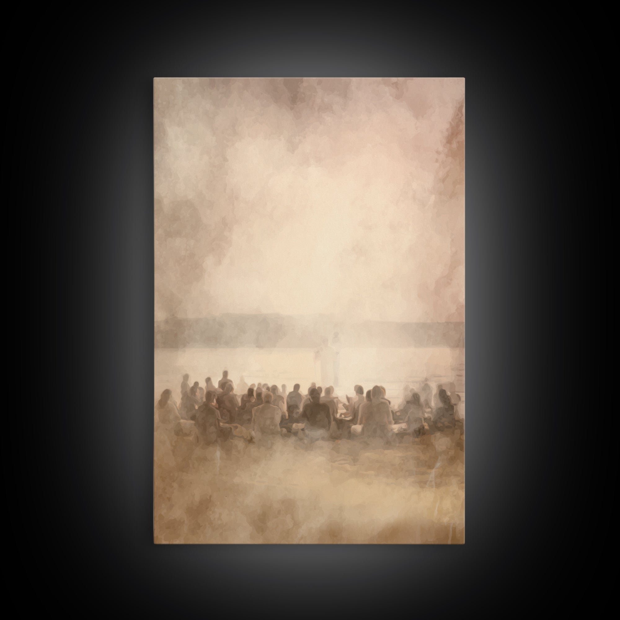 Golden Dawn Assembly, Framed Canvas Print, Christian Art Canvas, Christian Wall Art, Jesus Painting, Christian Art, Christian Decor, Subtle