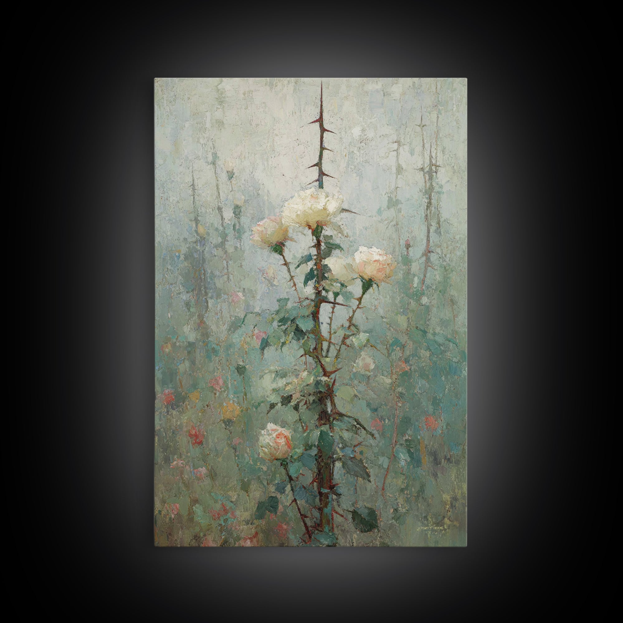 Rose Of Redemption – Framed Canvas Print – Christian Wall Art – Christian Art Canvas – Christian Art Work – Christian Decor – Unique Christ