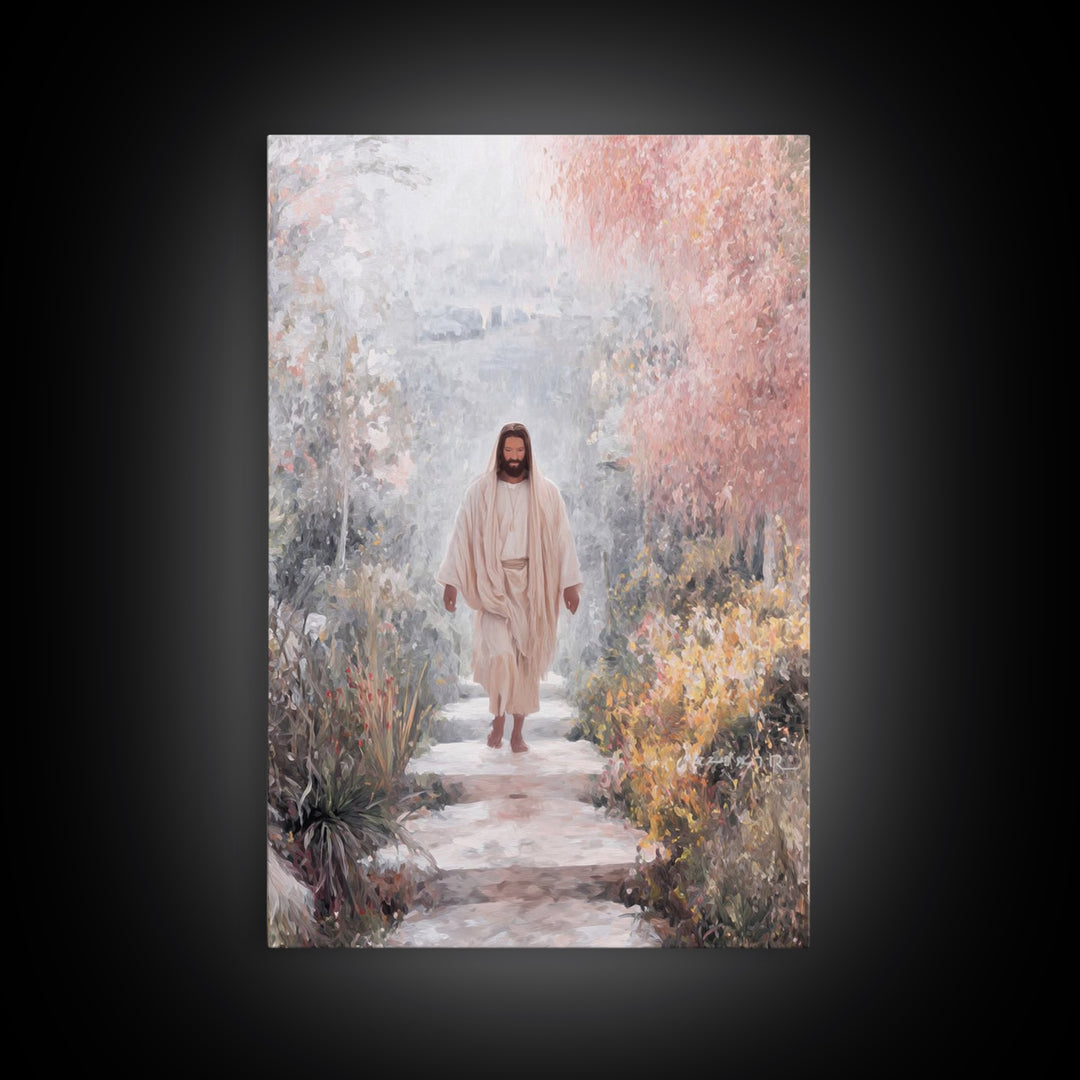 Light Of Grace – Framed Canvas Print – Christian Art Canvas – Jesus Painting – Christian Wall Art – Moody Christian Art – Christian Decor