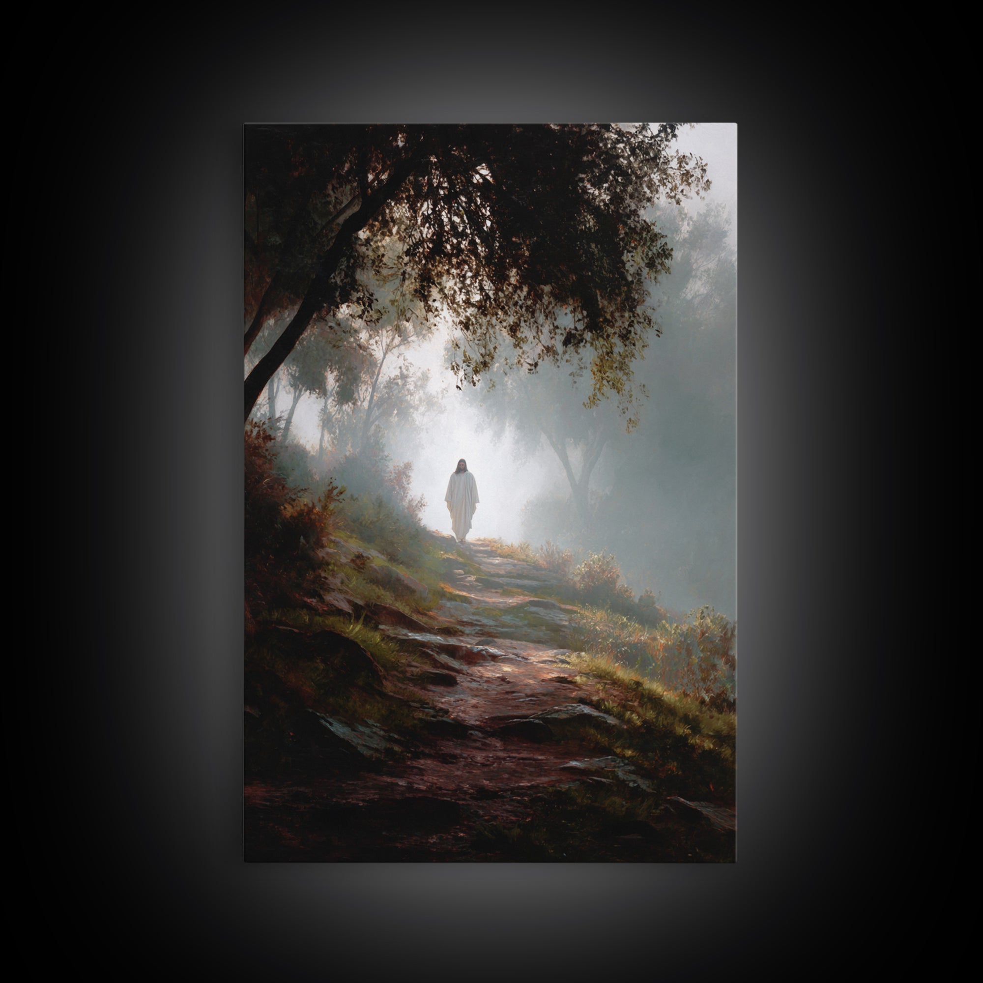 Autumn Blessing – Framed Canvas Print – Jesus Painting – Christian Art Canvas – Christian Wall Art – Subtle Christian Art – Christian Decor