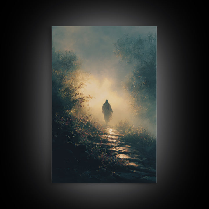 Forest Of Peace – Framed Canvas Print – Christian Wall Art – Jesus Painting – Christian Art Canvas – Large Christian Art – Christian Christ