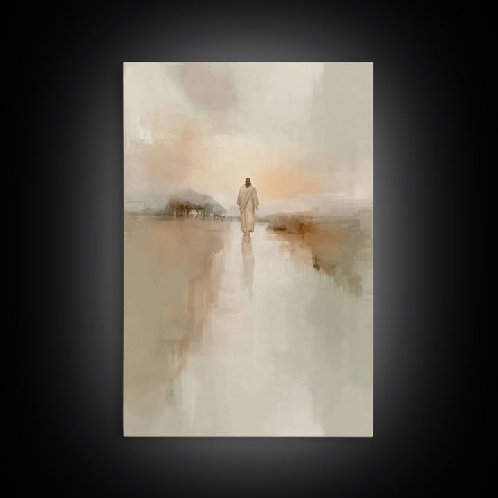 Radiant Path – Framed Canvas Print – Christian Art Canvas – Christian Wall Art – Jesus Painting – Moody Christian Art – Christian Gift Idea