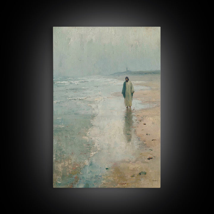 Haven Of Stillness - Framed Canvas Print - Christian Painting - Christian Wall Art - Subtle Christian Art - Jesus Canvas Art - Christian De