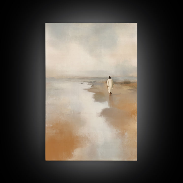 Morning Mercy Trail - Framed Canvas Print - Christian Wall Art - Modern Christian Art - Jesus Painting Canvas - Christian Art Work - Christ