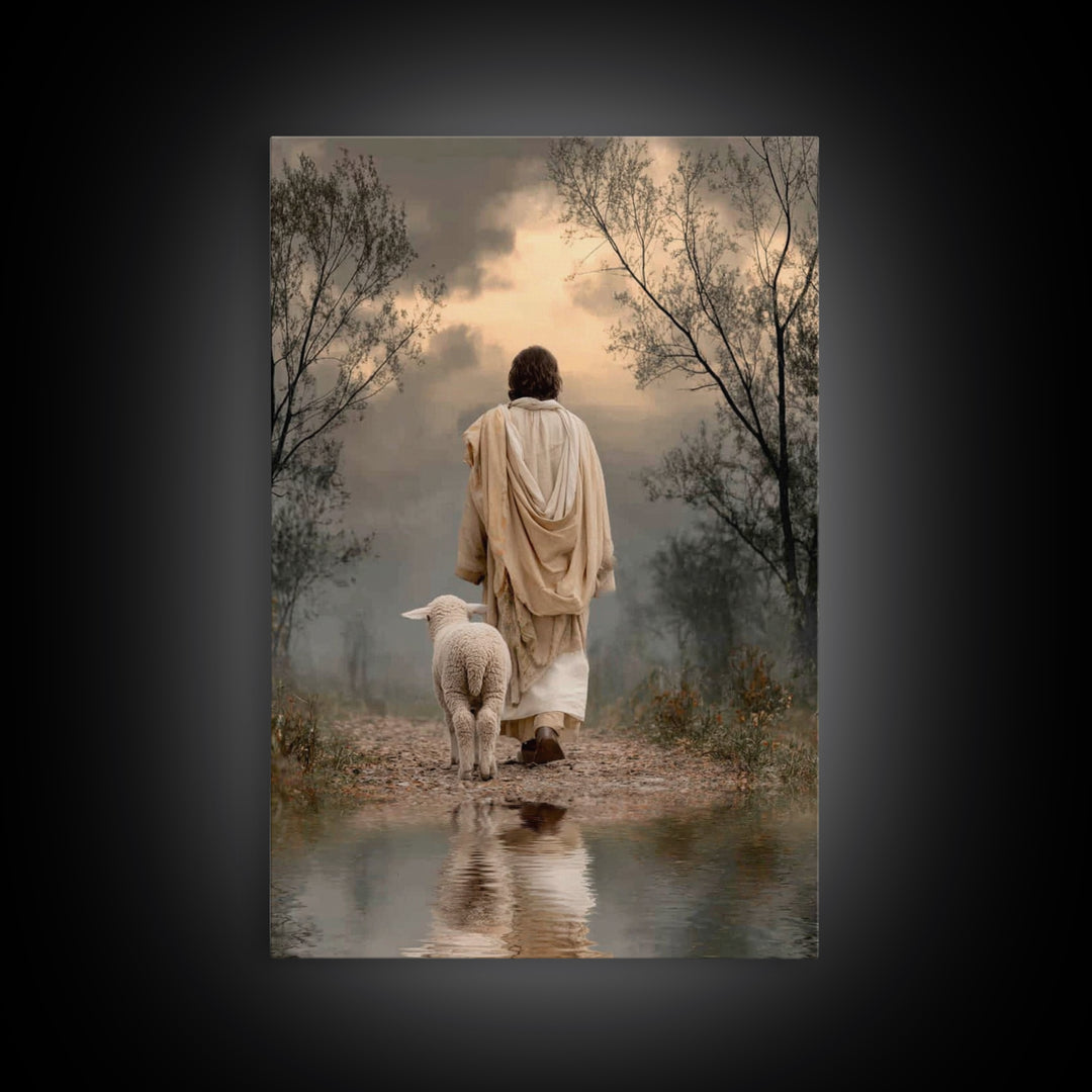 Path Of Mercy | Framed Canvas Print | Christian Wall Art | Jesus Art Print | Large Christian Painting | Christian Christmas Art | Christian