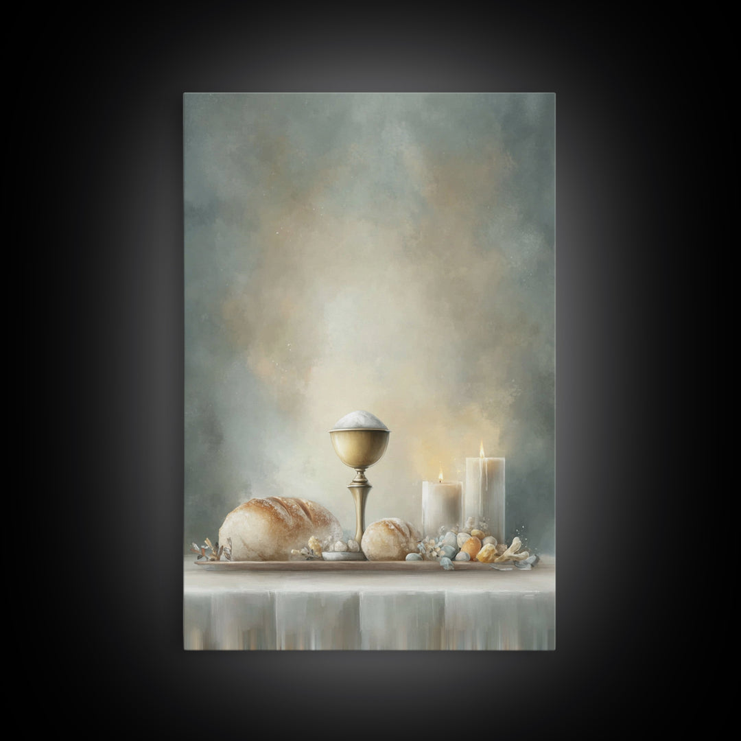 Table Of Grace – Framed Canvas Print – Christian Art Canvas – Christian Wall Art – Large Christian Art – Christian Decor For Home