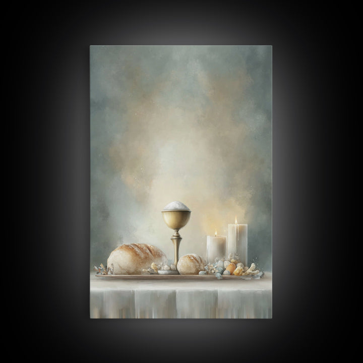 Table Of Grace – Framed Canvas Print – Christian Art Canvas – Christian Wall Art – Large Christian Art – Christian Decor For Home