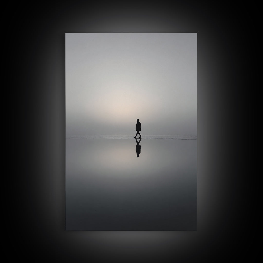 Solitary Grace - Framed Canvas Print - Christian Wall Art - Christian Art Canvas - Jesus Painting - Moody Christian Art