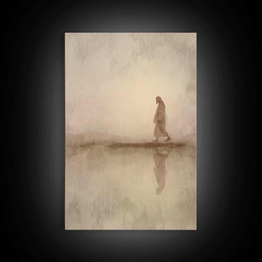 Ancient Walk - Framed Canvas Print - Christian Wall Art - Jesus Painting - Vintage Christian Art - Christian Art Canvas - Christian Gift