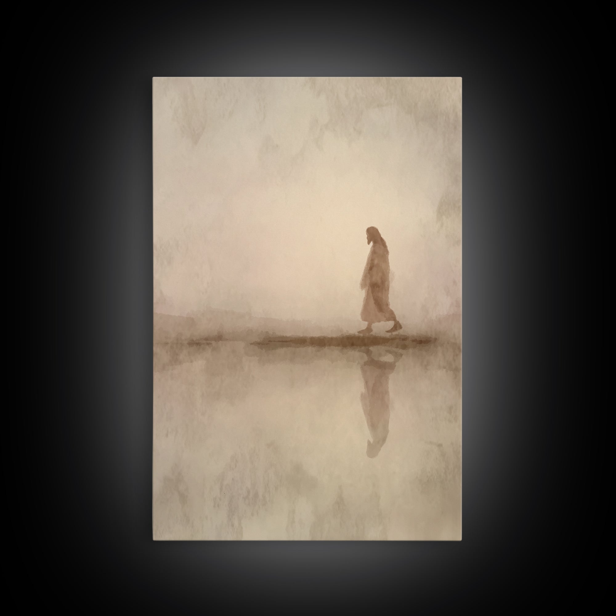 Ancient Walk - Framed Canvas Print - Christian Wall Art - Jesus Painting - Vintage Christian Art - Christian Art Canvas - Christian Gift