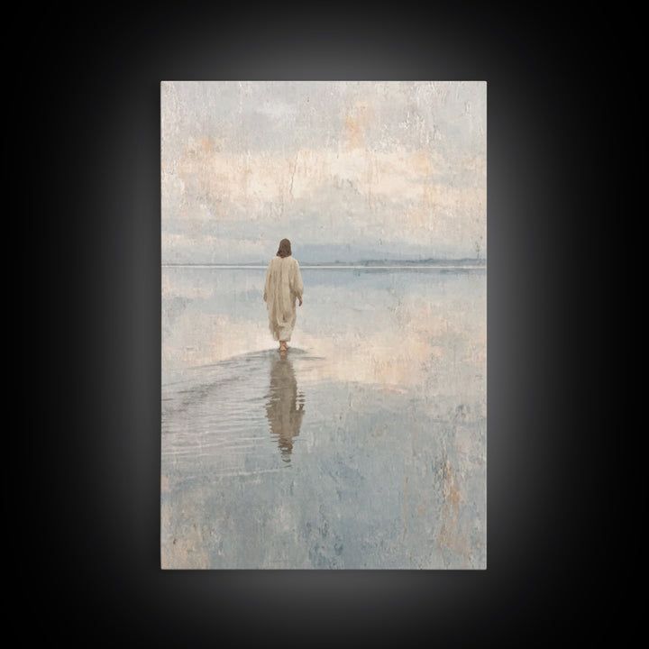 Heavenly Path , Framed Canvas Print, Christian Wall Art, Christian Art Canvas, Jesus Painting, Christian Christmas Art