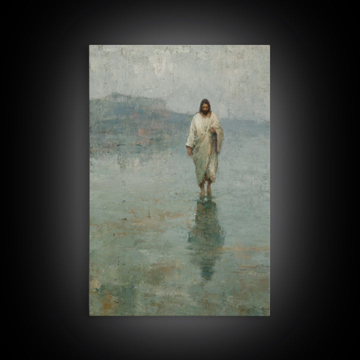 Hallowed Path | Framed Canvas Print | Christian Art Canvas | Jesus Painting | Vintage Christian Art | Christian Wall Art