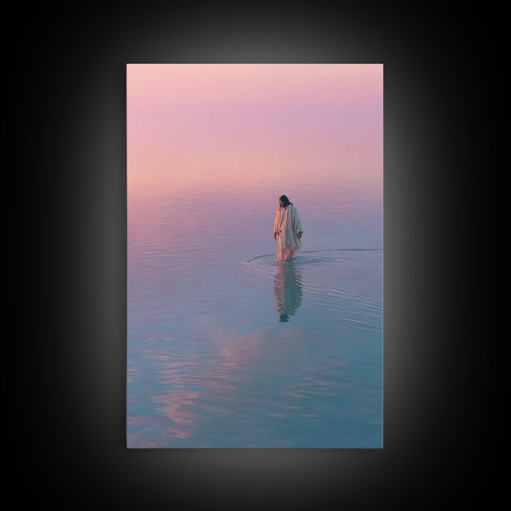 Rosewater Peace , Framed Canvas Print, Christian Art Canvas, Jesus Painting, Modern Christian Art, Christian Wall Art